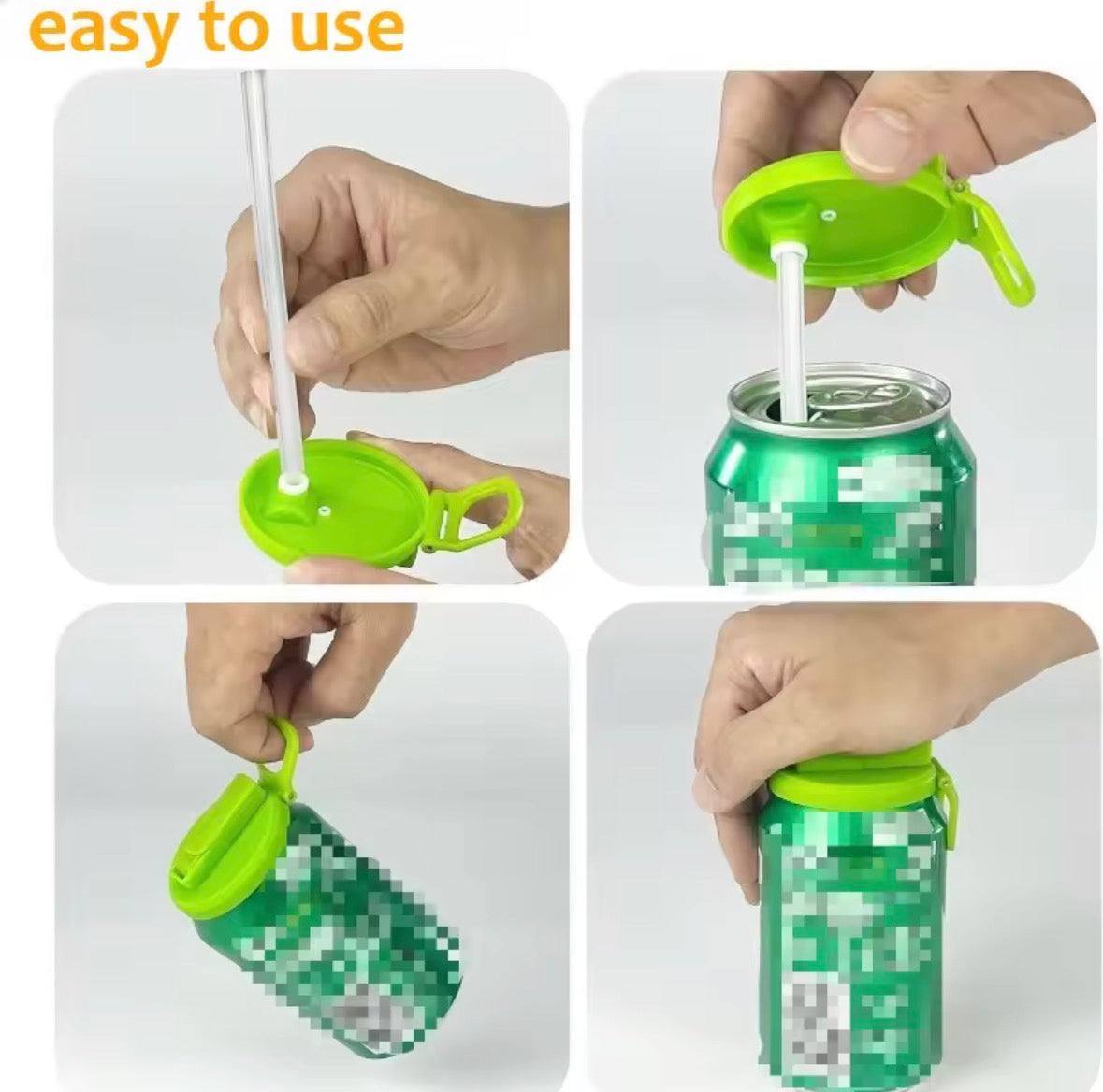 Portable Soda Straw Cap