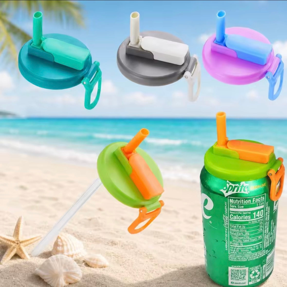 Portable Soda Straw Cap